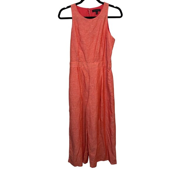 Banana Republic Coral Sleeveless Petite Size 6Jumpsuit With Back Button Closure - Picture 1 of 7
